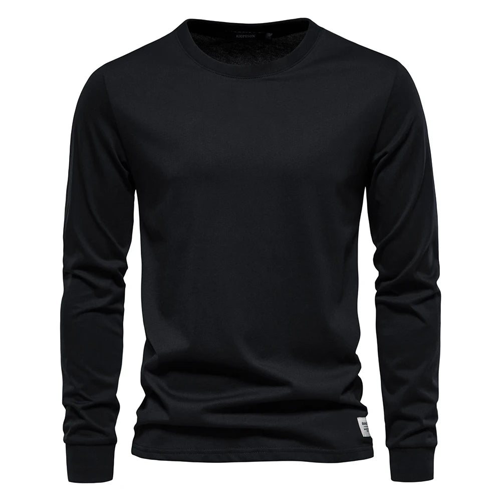 T-Shirt en 100% Coton Intemporel Manches Longues - Homme