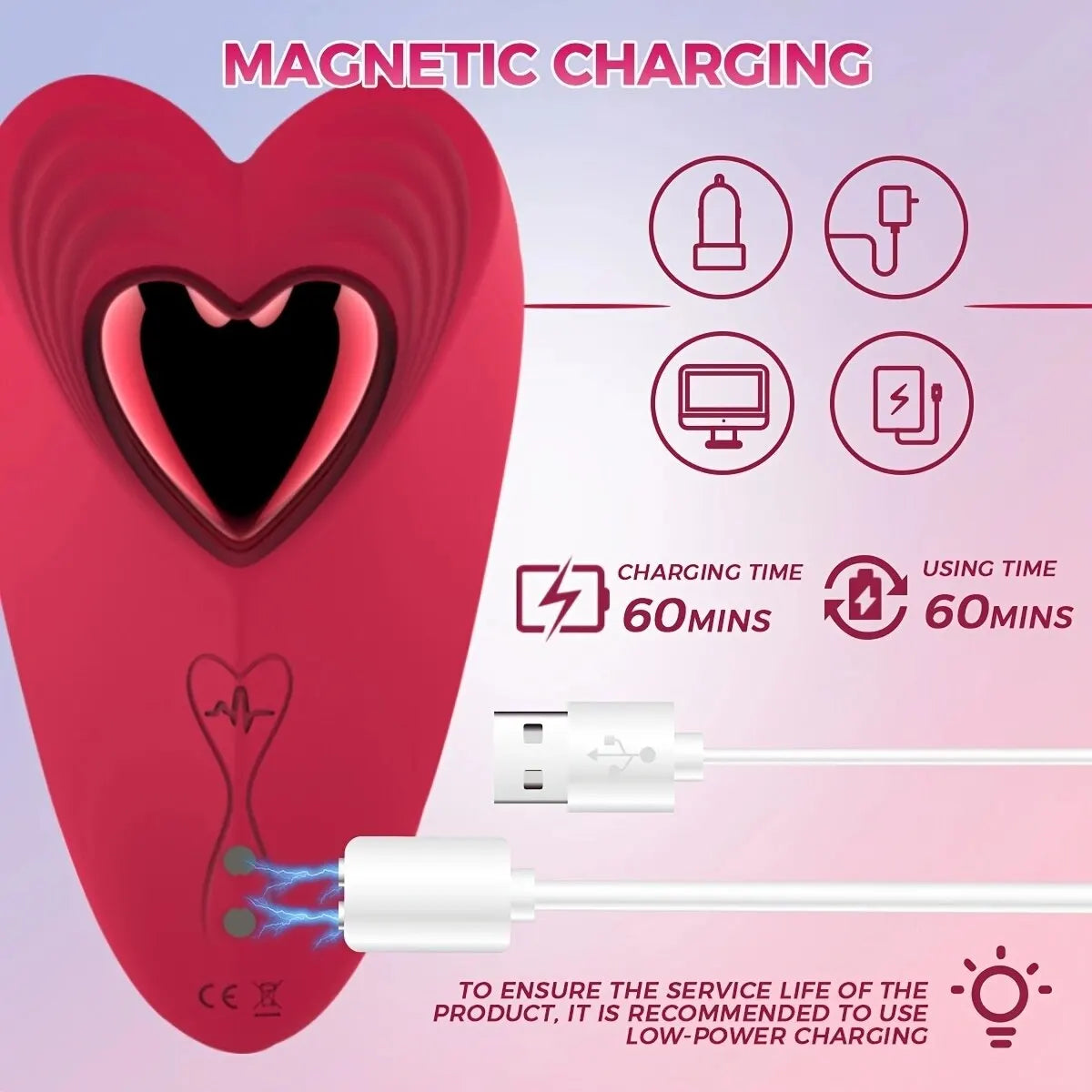 PANTY HEART - Mini vibromasseur discret pour culotte + APP Gratuite
