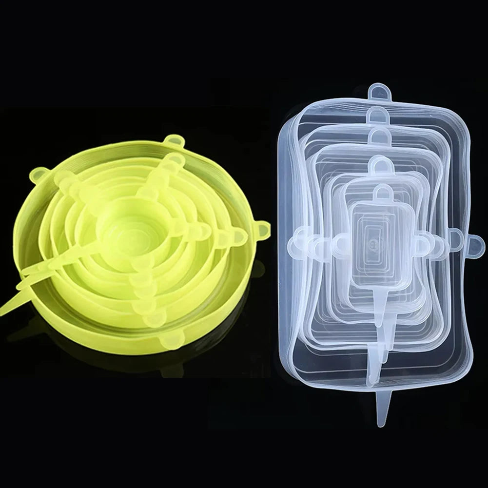 12 Couvercles Élastiques Universels pour Bols & Récipients