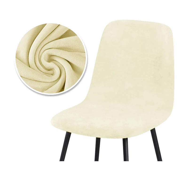 Housse de Chaise en Velours Extensible