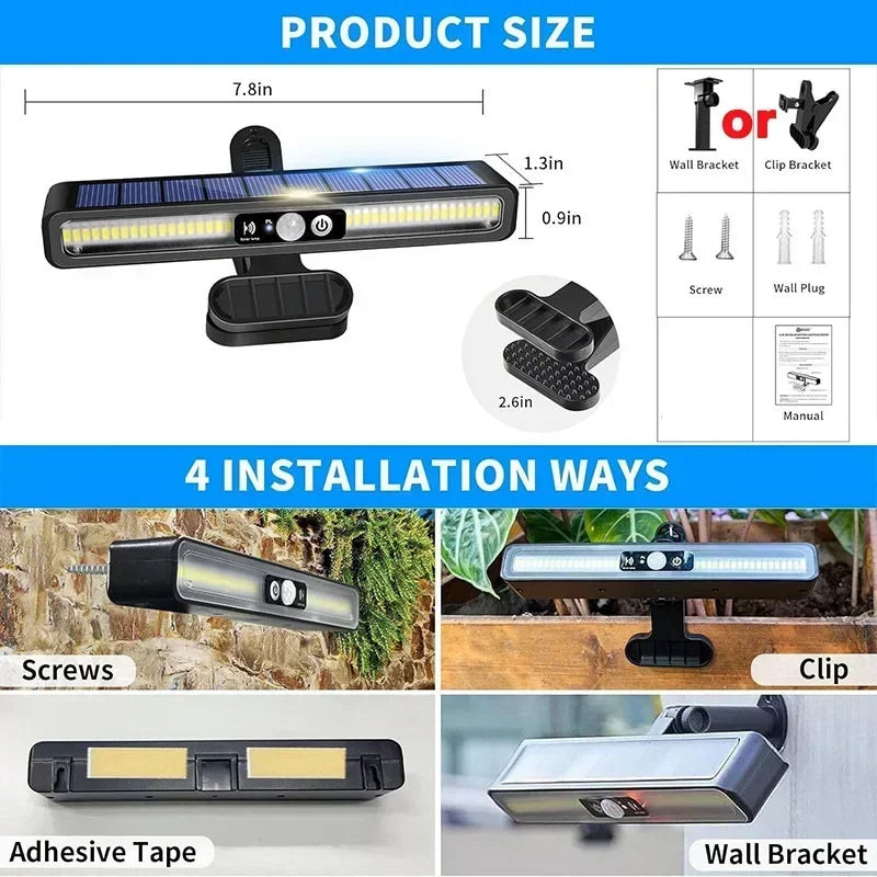 Lot de 2 Lampes Solaires Portables à Clipser