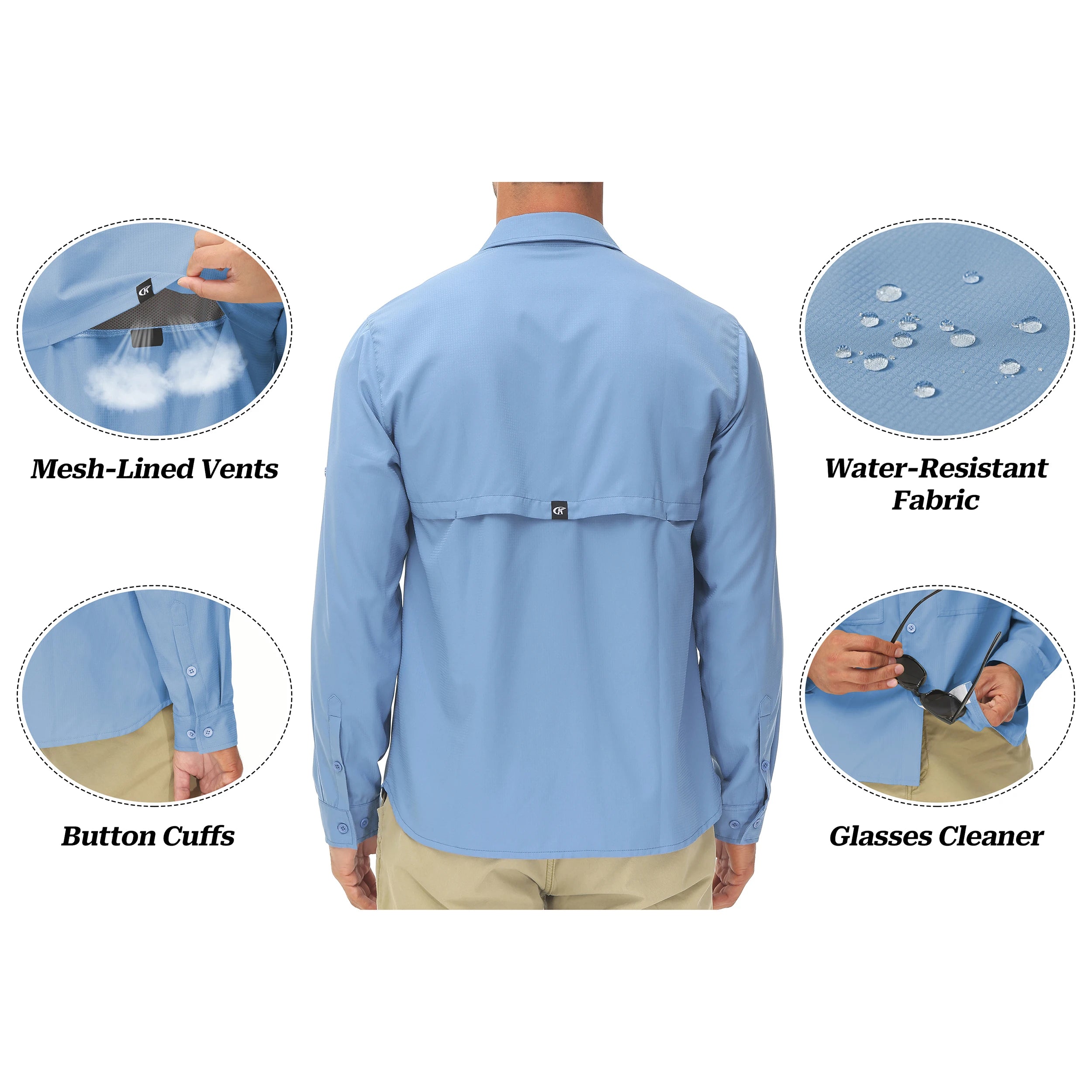 Chemise Homme Anti-UV UPF 50+ Respirante