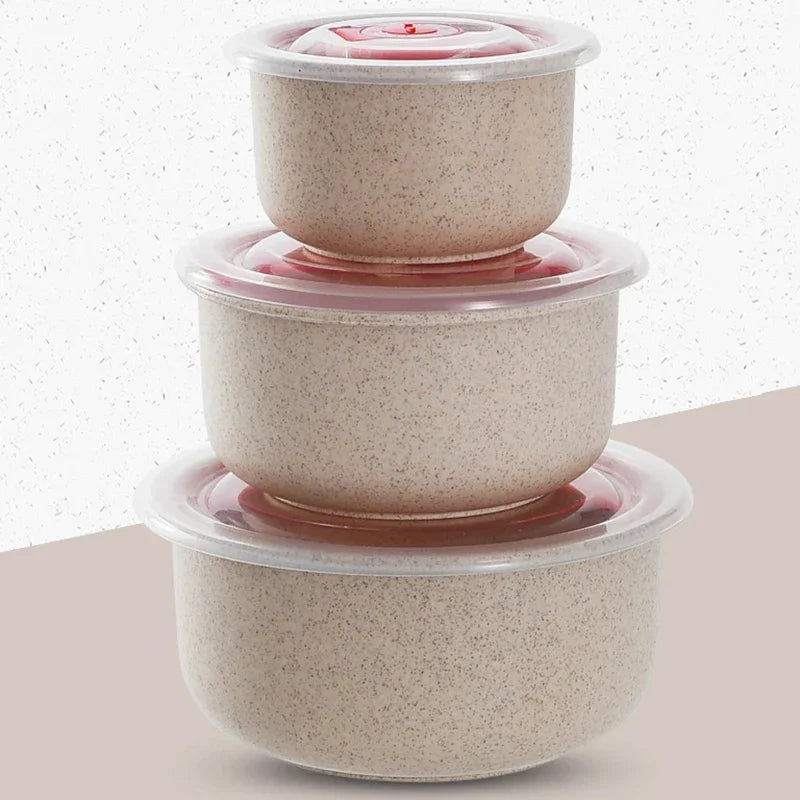 Bols Micro-ondables avec Couvercle Dateur - 3 pièces