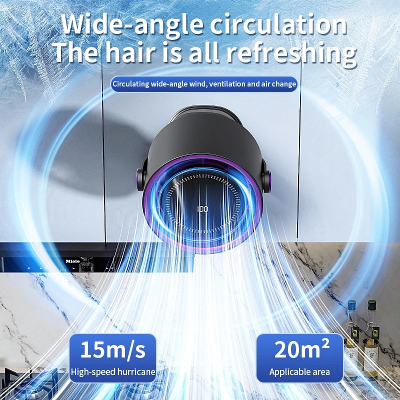 Ventilateur Électrique Multifonction Sans Fil à Clip – Silencieux avec Minuterie & Couverture jusqu’à 20 m²