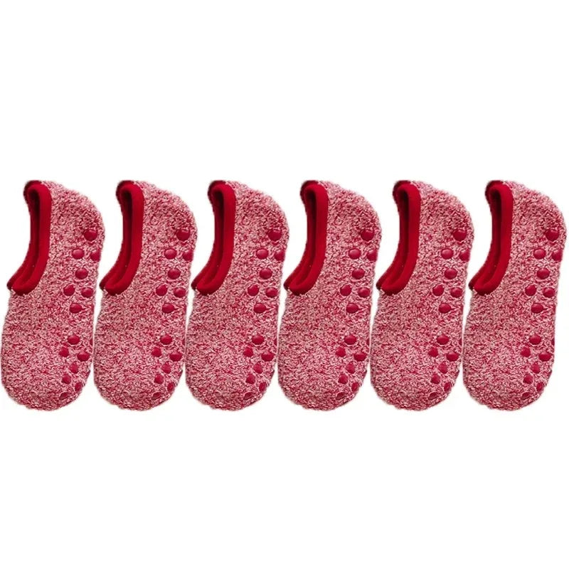 3x Paires de Chaussettes en Peluche Antidérapantes