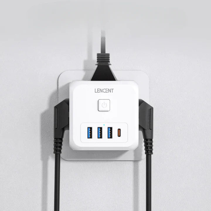 Cube Multiprise 7 en 1 USB, USB-C et Standard