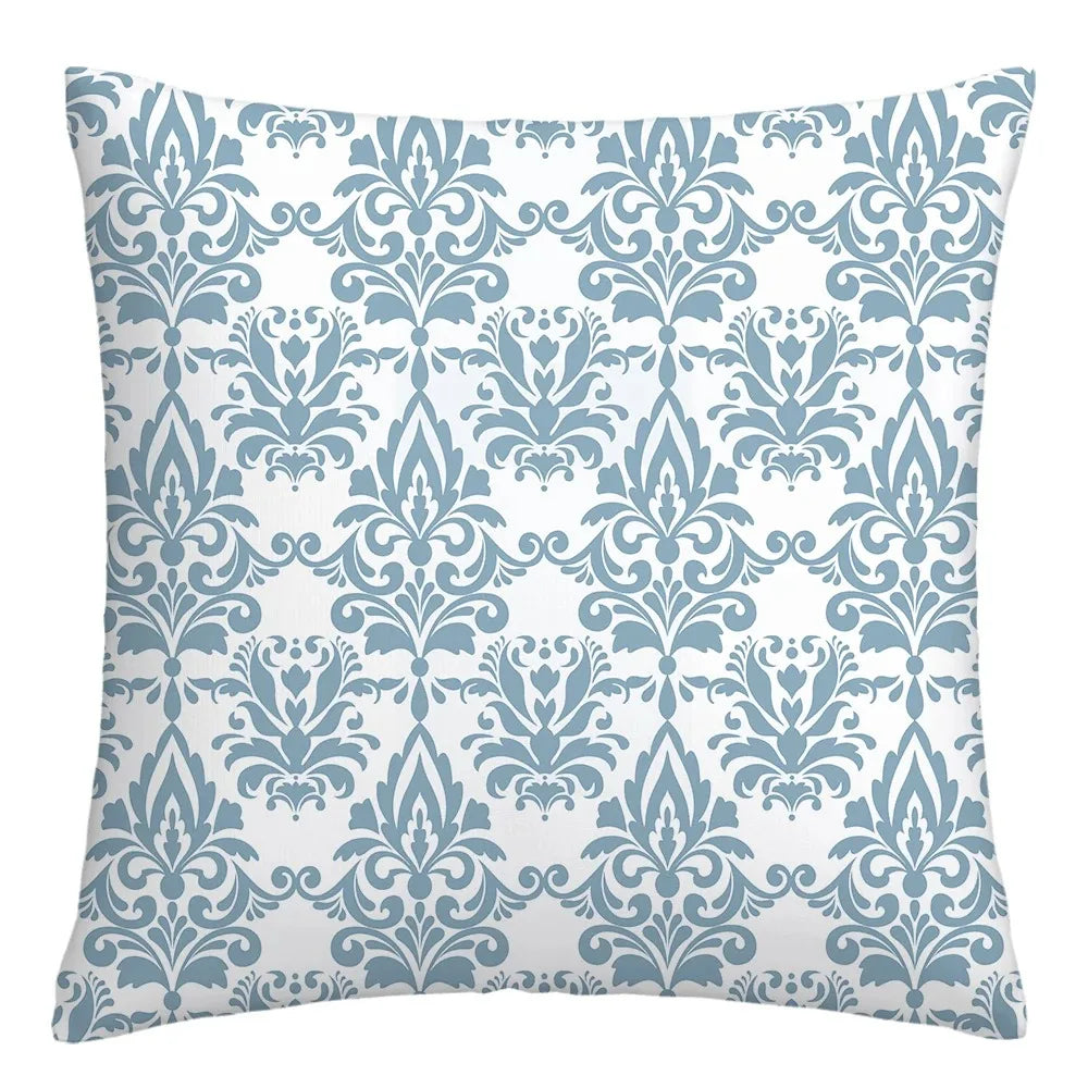 Taie de Coussin Bleu de Canapé à Différents Motifs