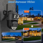 Caméra de Sécurité 5K Double Objectif – Vision 360° + Carte 32GB