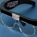 Lunettes Loupe 4 EN 1 avec Lumière LED Rechargeable USB - 1.5X 2.5X 3.5X 5.0X