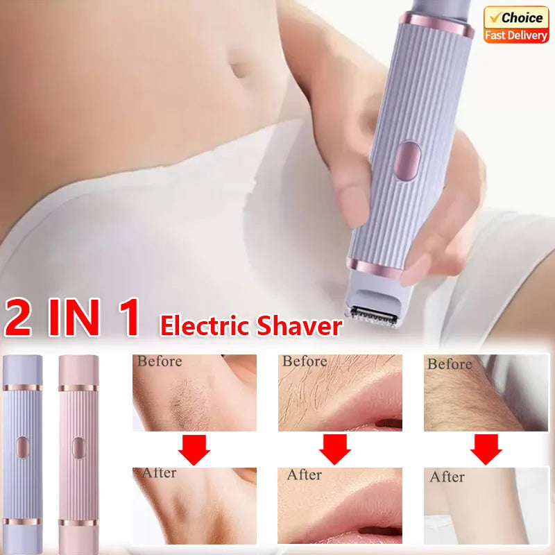 Rasoir Électrique Femme 2-en-1 Zones Sensibles