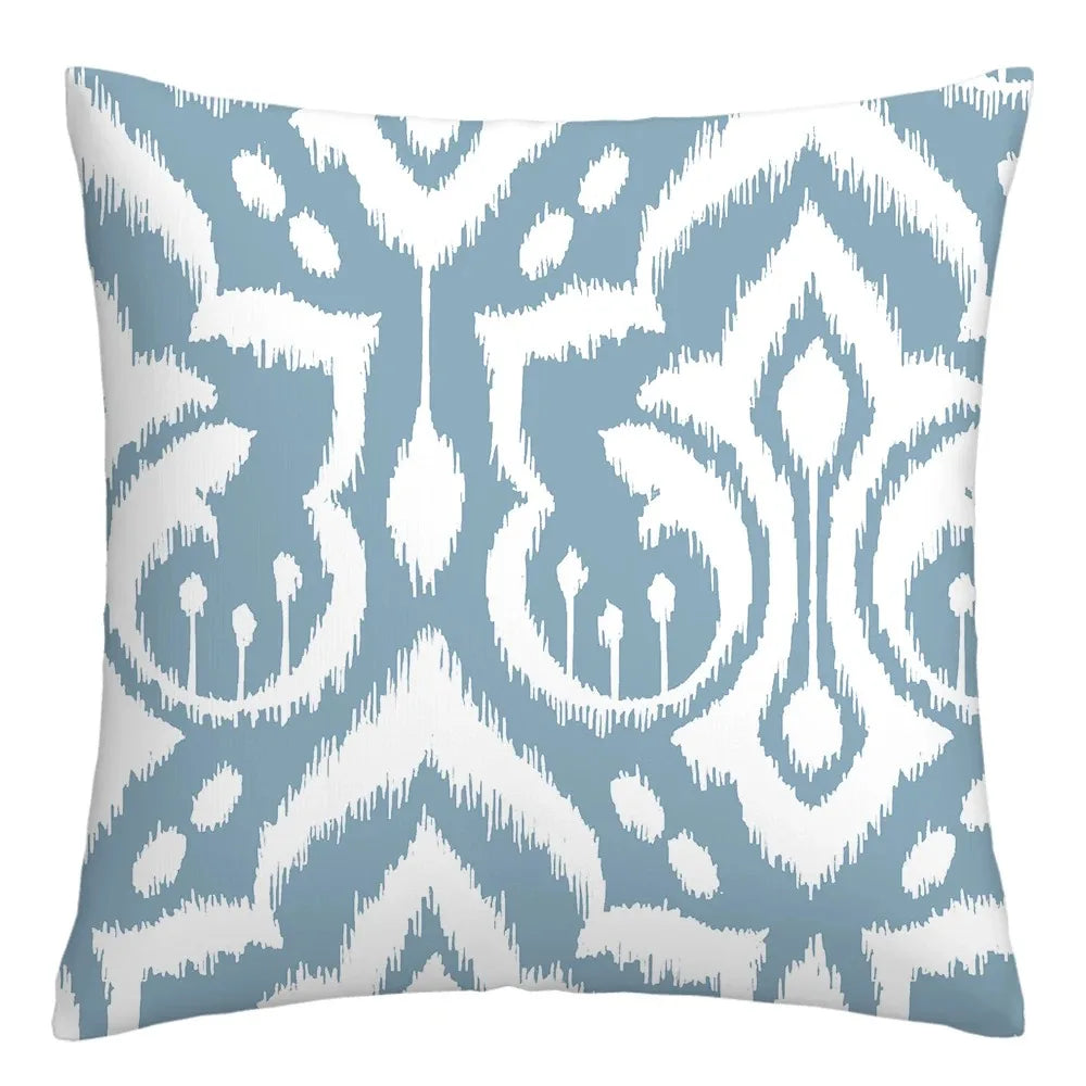 Taie de Coussin Bleu de Canapé à Différents Motifs