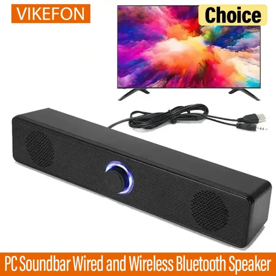 Barre de Son Bluetooth & USB Filaire/Sans Fil — Surround Home Cinéma