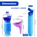 Urinoir Portable Rétractable 750ml – Voiture & Camping