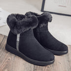 Bottines effet daim - fourrées - Femme
