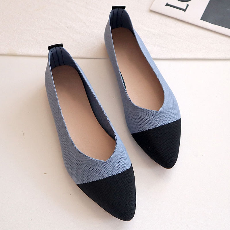 Ballerine chic en maille respirante