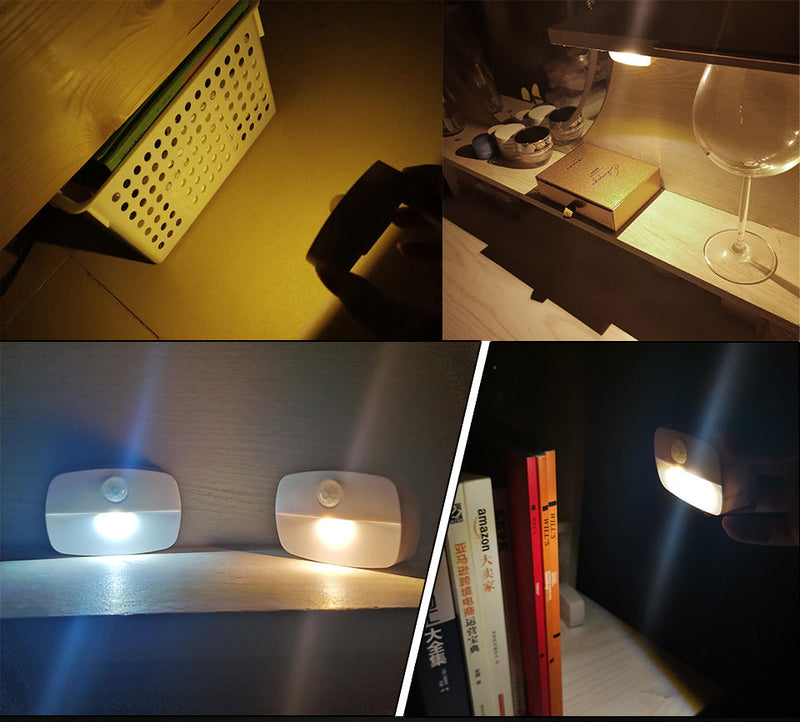 4 x SPOTS LED sans-fil - detecteur de mouvement