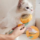Brosse auto-nettoyante et massante pour poils d'animaux