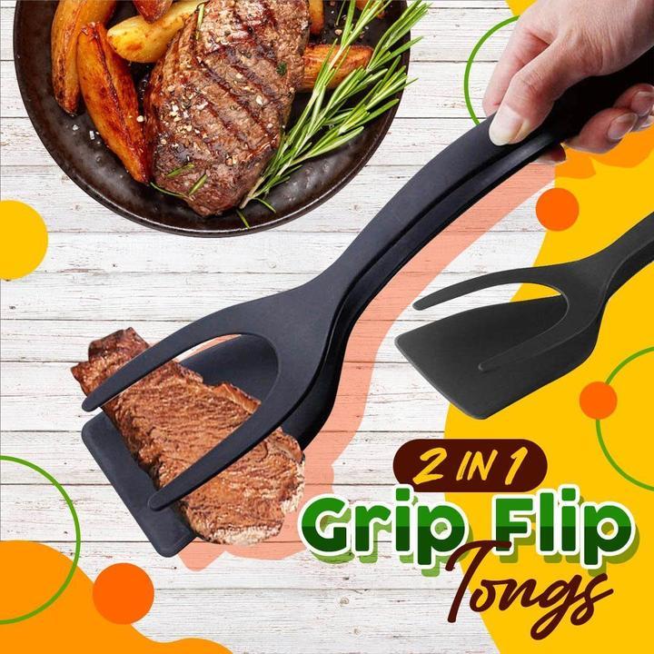 Nizar GripFlip - Pince de cuisine 2 en 1