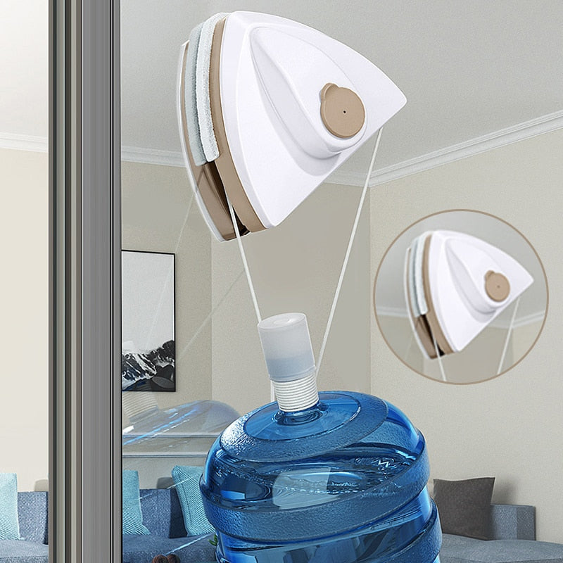 Lave-vitre magnétique double vitrage