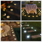 4 x spot LED lumineux pour jardin