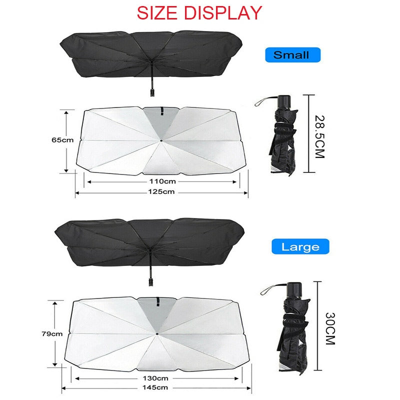 Pare-soleil de voiture compact - Dissipation thermique active