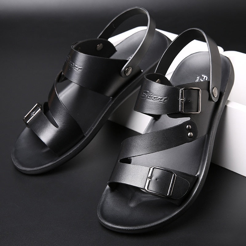 Sandales d'été en cuir pour hommes