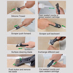 Outils 5 en 1 de calfeutrage en silicone