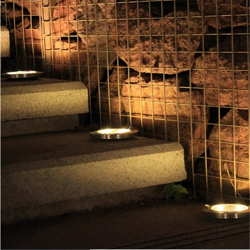 4 x spot LED lumineux pour jardin