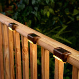 4x Appliques LED solaires pour escaliers et clôtures