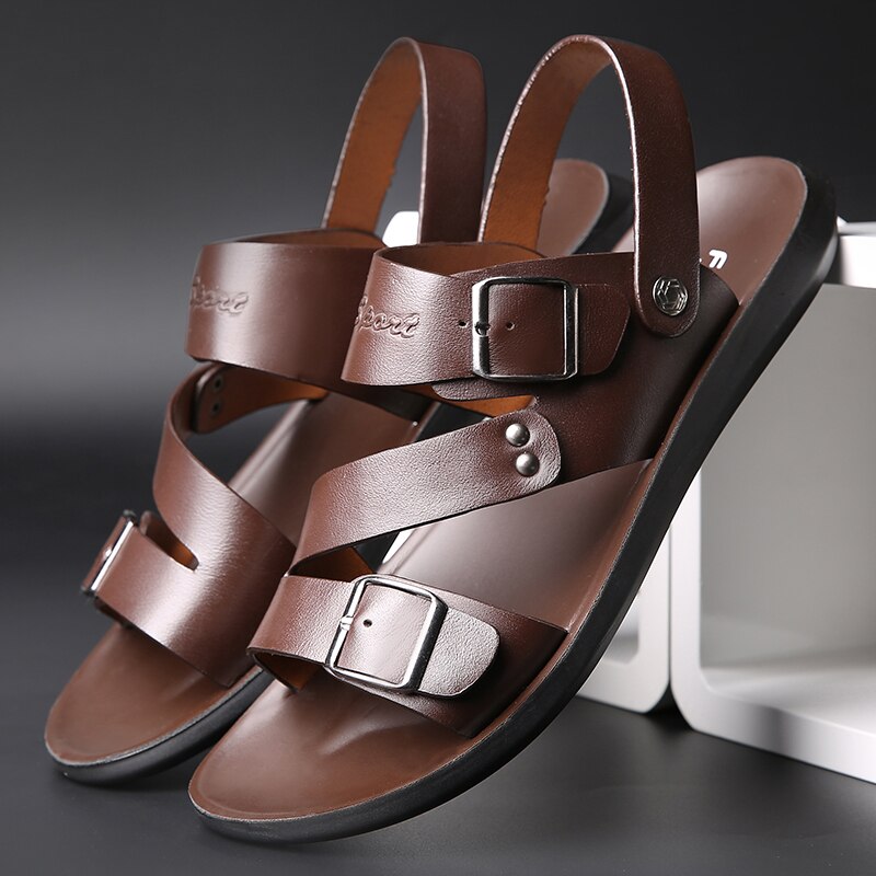 Sandales d'été en cuir pour hommes
