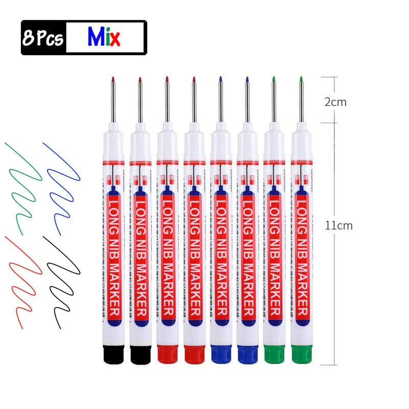 Ensemble de stylos marqueurs à tête longue 8pcs