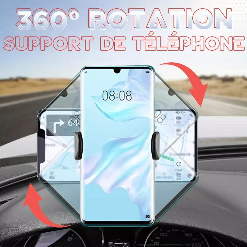 Support voiture rotatif 360° pour smartphone